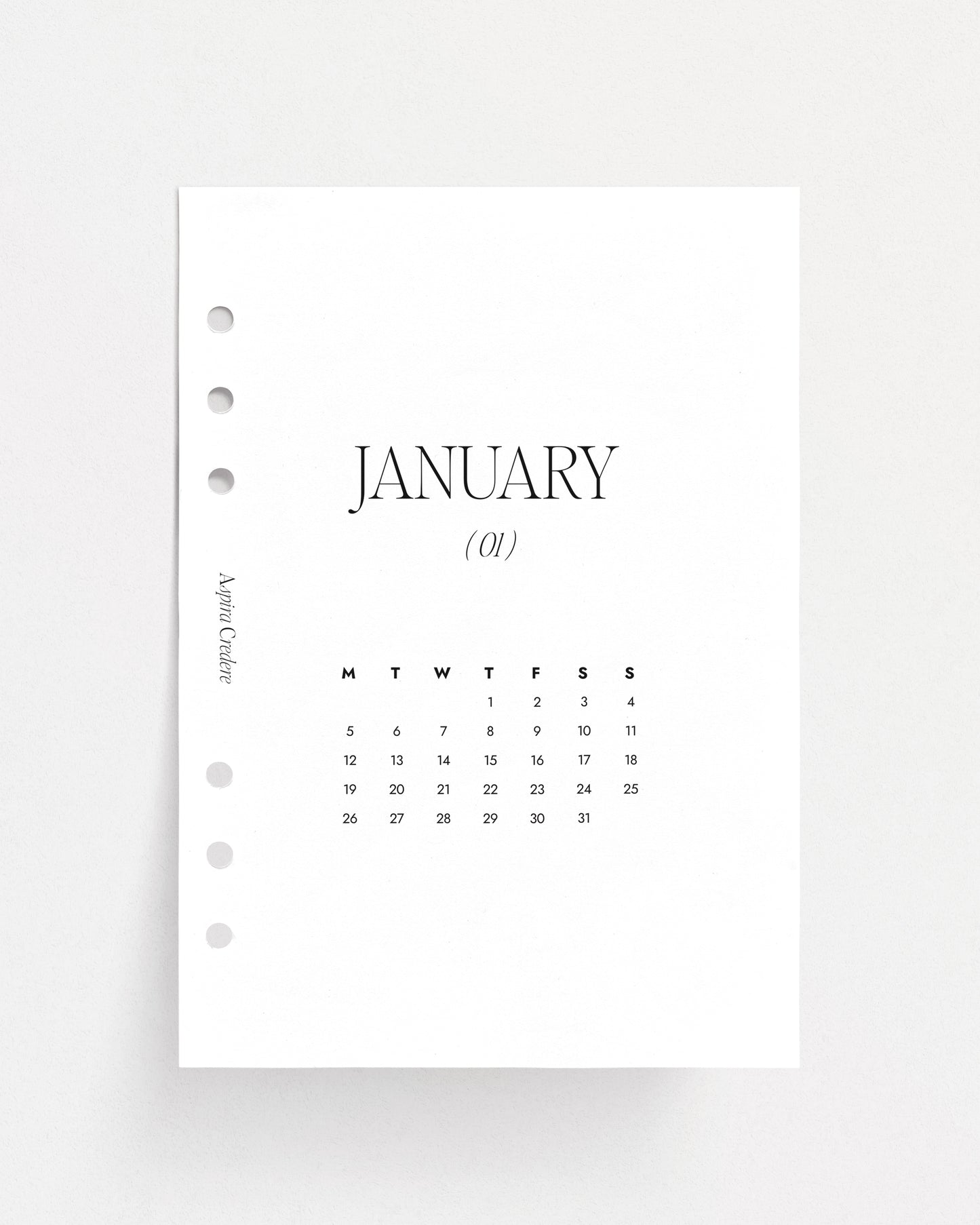 2026 Monthly Dashboard Inserts | Monthly Overview