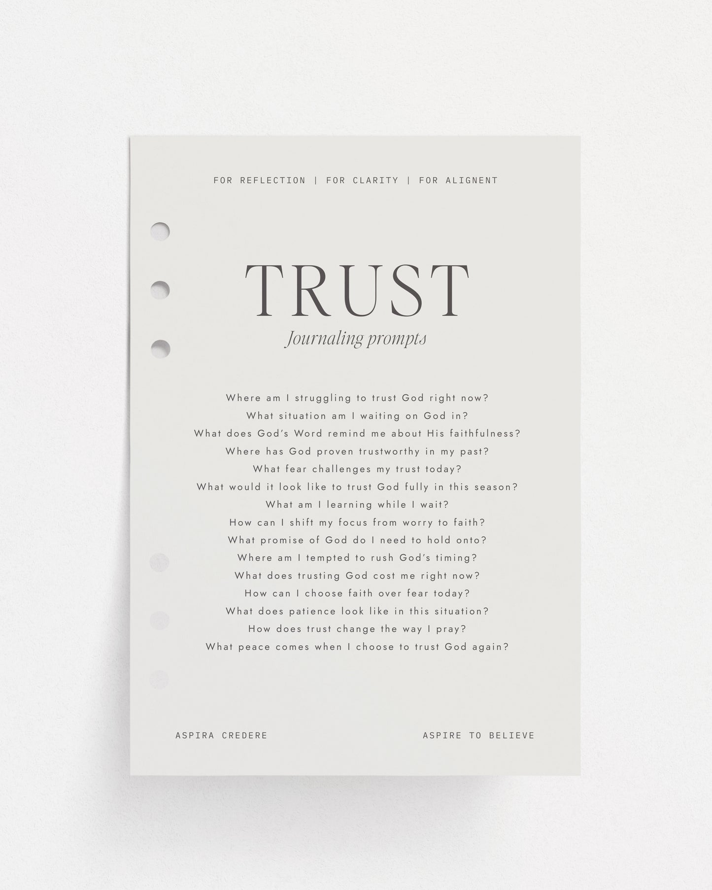 Journaling Dashboard | TRUST