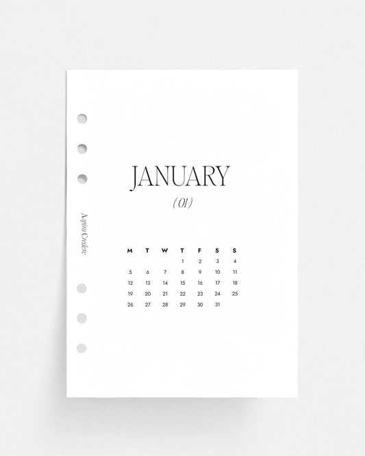 2026 Monthly Dashboard Inserts | Monthly Overview