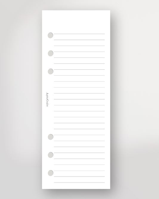 Half Page Inserts | Lined