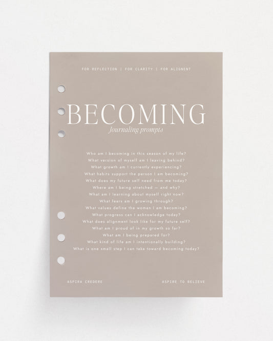 Journaling Dashboard | BECOMING